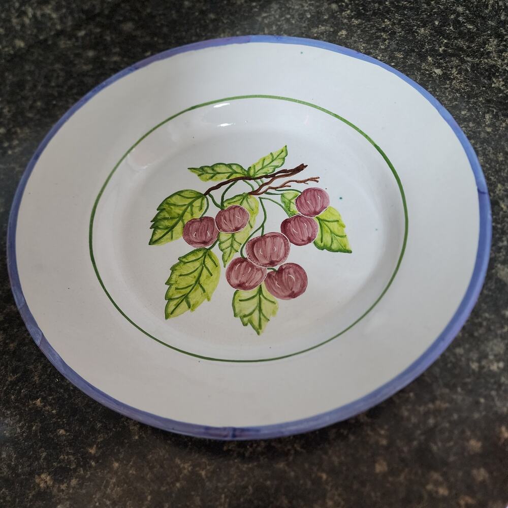 14" Handpainted Apple Tree Bowl made in Portugal